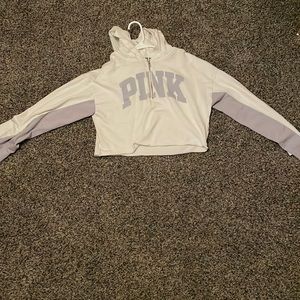 Victoria Secret Pink Cropped Zip Up Jacket